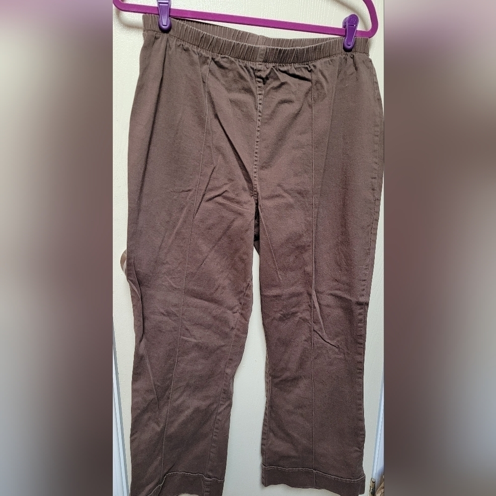Womens Chocolate Brown Stretch Denim Pants